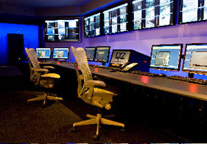 The ergonomically designed Winsted Sight-Line console features clean lines, ample workspace and an innovative monitor mounting system.