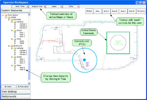 A screenshot from IPVideo Corporation's new C3 Fusion PSIM solution.
