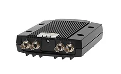 The field-hardened AXIS Q7424-R Video Encoder is ideal for city surveillance and transportation environments where vibration, electrical peaks and extreme temperatures are common issues. The field-hardened AXIS Q7424-R Video Encoder is ideal for city surveillance and transportation environments where vibration, electrical peaks and extreme temperatures are common issues.