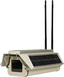 MicroPower combines a standard video surveillance camera, lens, solar power, battery, and wireless radio into a single unit. MicroPower combines a standard video surveillance camera, lens, solar power, battery, and wireless radio into a single unit.