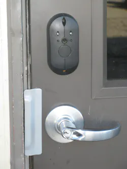 Wireless card readers, used in several locations, eliminate the need for hard wiring. Wireless card readers, used in several locations, eliminate the need for hard wiring.