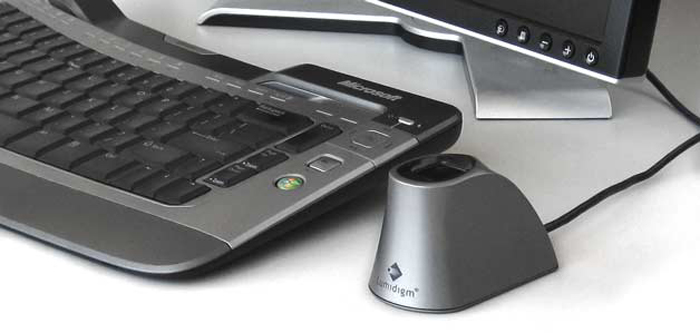 Lumidigm's Mariner fingerprint sensor is used for network/PC access. New CEO Mark Shermatero took control of the firm this week.