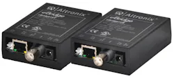 Each paired set of eBridge1CT Ethernet transceivers and eBridge1CR Ethernet receiver enables fast 10/100Base-T Ethernet digital communication to be transmitted over coax cable. Each paired set of eBridge1CT Ethernet transceivers and eBridge1CR Ethernet receiver enables fast 10/100Base-T Ethernet digital communication to be transmitted over coax cable.