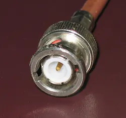 An old BNC connector for coaxial cable, common in the world of analog video An old BNC connector for coaxial cable, common in the world of analog video