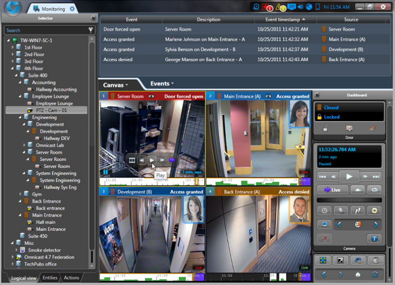 Genetec delivers security video management software (VMS) solutions, such as its Security Center 5.1 (pictured). The company was the leading VMS vendor for 2011 in the Americas region.