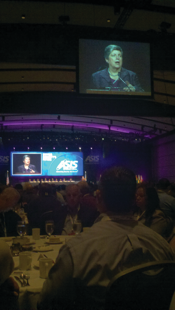 At the keynote luncheon during the 2012 ASIS International tradeshow, DHS Secretary Janet Napolitano warned attendees of cyber threats to the nation's critical infrastructure.