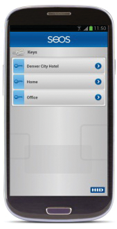 The iCLASS Seos credential features a standards-based card edge and is portable for use on NFC smartphones.