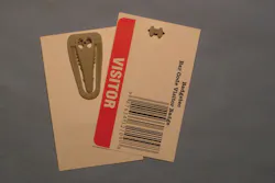 Badgetec's new clip-on visitor badge. Badgetec's new clip-on visitor badge.