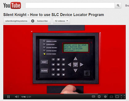 A screenshot of one of Silent Knight's new 'how-to' training videos.