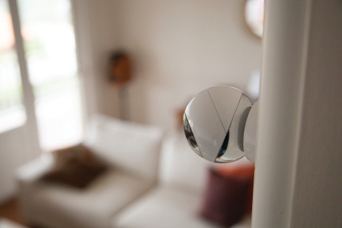 A number of technologies have combined to make surveillance cameras, such as this one offered by Hive Labs, a viable solution for home security.