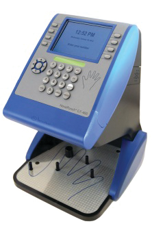 Schlage's new biometric HandPunch GT-400 terminal.