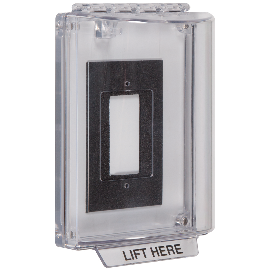 Indoor/outdoor cover protects devices.