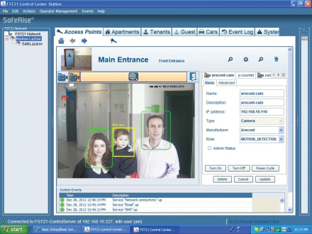 A screenshot of the new graphical user interface on the new version of FST21's SafeRise solution.