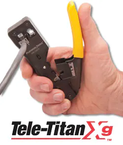 Platinum Tools' new Tele-Titan Xg crimp tool. Platinum Tools' new Tele-Titan Xg crimp tool.