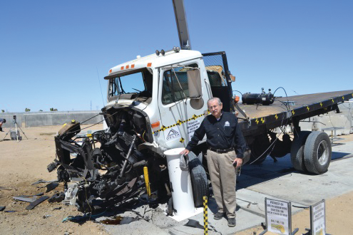 The new DSC720 1M bollards stopped a 15,000 pound (66.7 Km) flatbed truck impacting at 50 miles per hour (80 kph) with zero penetration of the vehicle.