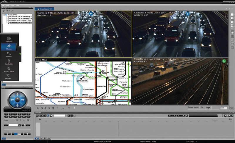 The comprehensive Latitude NVMS control center, a signature product from DVTEL,