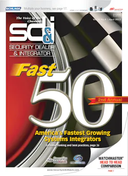 SD&I magazine ranks America's 50 fastest growing security systems integrators in its April issue. SD&I magazine ranks America's 50 fastest growing security systems integrators in its April issue.