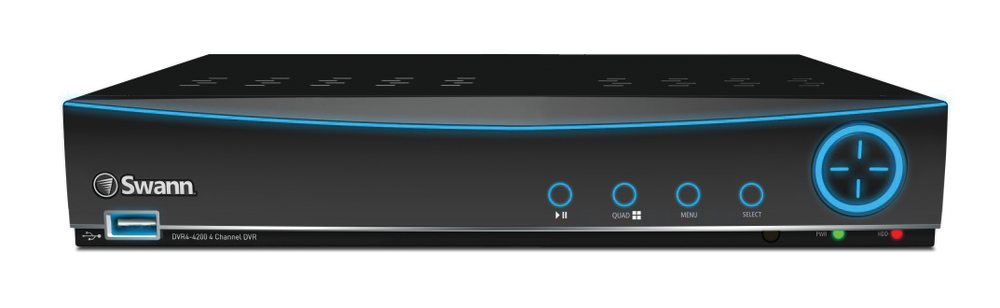 The 4200 series of 960H DVRs allow for viewing of live and recorded video in widescreen resolution on HDTV, LCD and plasma screens.