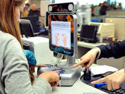 Upon arrival to Korea’s busiest airports and seaports, all foreign visitors proceed to Korea Immigration stations and submit their arrival card and passport to the immigration officer. They then place the index fingers of each hand on the two Lumidigm fingerprint sensors for simultaneous fingerprint verification. Upon arrival to Korea’s busiest airports and seaports, all foreign visitors proceed to Korea Immigration stations and submit their arrival card and passport to the immigration officer. They then place the index fingers of each hand on the two Lumidigm fingerprint sensors for simultaneous fingerprint verification.
