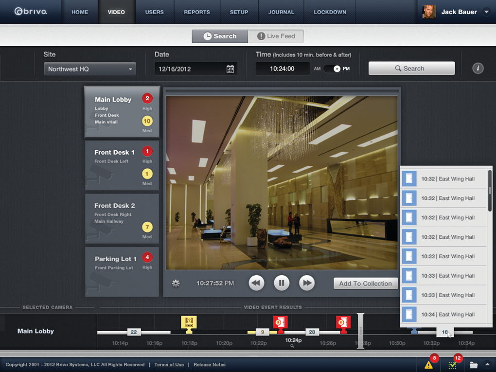 The Brivo OnAir interface is streamlined and designed for usability, reducing the learning curve and simplifying both system deployment and day-to-day security management.