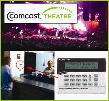 A Napco Gemini Security System protects the Comcast Theatre in Hartford, Conn.