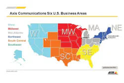 As part of its recently announced U.S. Expansion Plan, Axis will designate six business areas (Northeast, Mid-Atlantic, Southeast, Midwest, South Central and West) across the country, all of which are slated to have their own dedicated, customer-facing offices with an Axis Experience Center. As part of its recently announced U.S. Expansion Plan, Axis will designate six business areas (Northeast, Mid-Atlantic, Southeast, Midwest, South Central and West) across the country, all of which are slated to have their own dedicated, customer-facing offices with an Axis Experience Center.