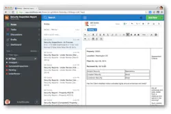 This screenshot shows how the Intellinote app can be used for a security inspection report. This screenshot shows how the Intellinote app can be used for a security inspection report.