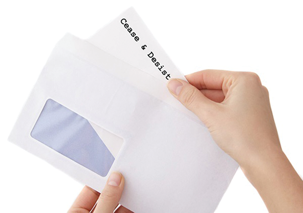 Security expert Dr. Steve Albrecht says cease and desist letters are useless unless companies are willing to back them up with action.