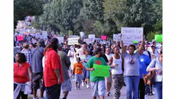 The Missouri State Highway Patrol's Mobile Command and Communications Vehicle (MCCV) played a crucial role in helping first responders communicate seamlessly during the protests in Ferguson, Mo. The Missouri State Highway Patrol's Mobile Command and Communications Vehicle (MCCV) played a crucial role in helping first responders communicate seamlessly during the protests in Ferguson, Mo.