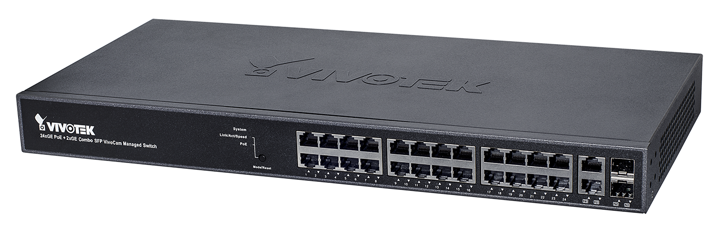 The AW-GEV-264A Series from Vivotek is the world&rsquo;s first L2 PoE Gigabit switch with IP surveillance management functions.