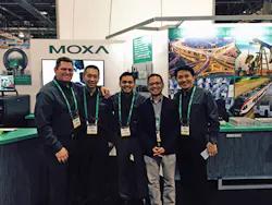 Moxa personnel are showing a new 360-degree dome, PTZ IP-based camera at ISC West in Las Vegas. Moxa personnel are showing a new 360-degree dome, PTZ IP-based camera at ISC West in Las Vegas.
