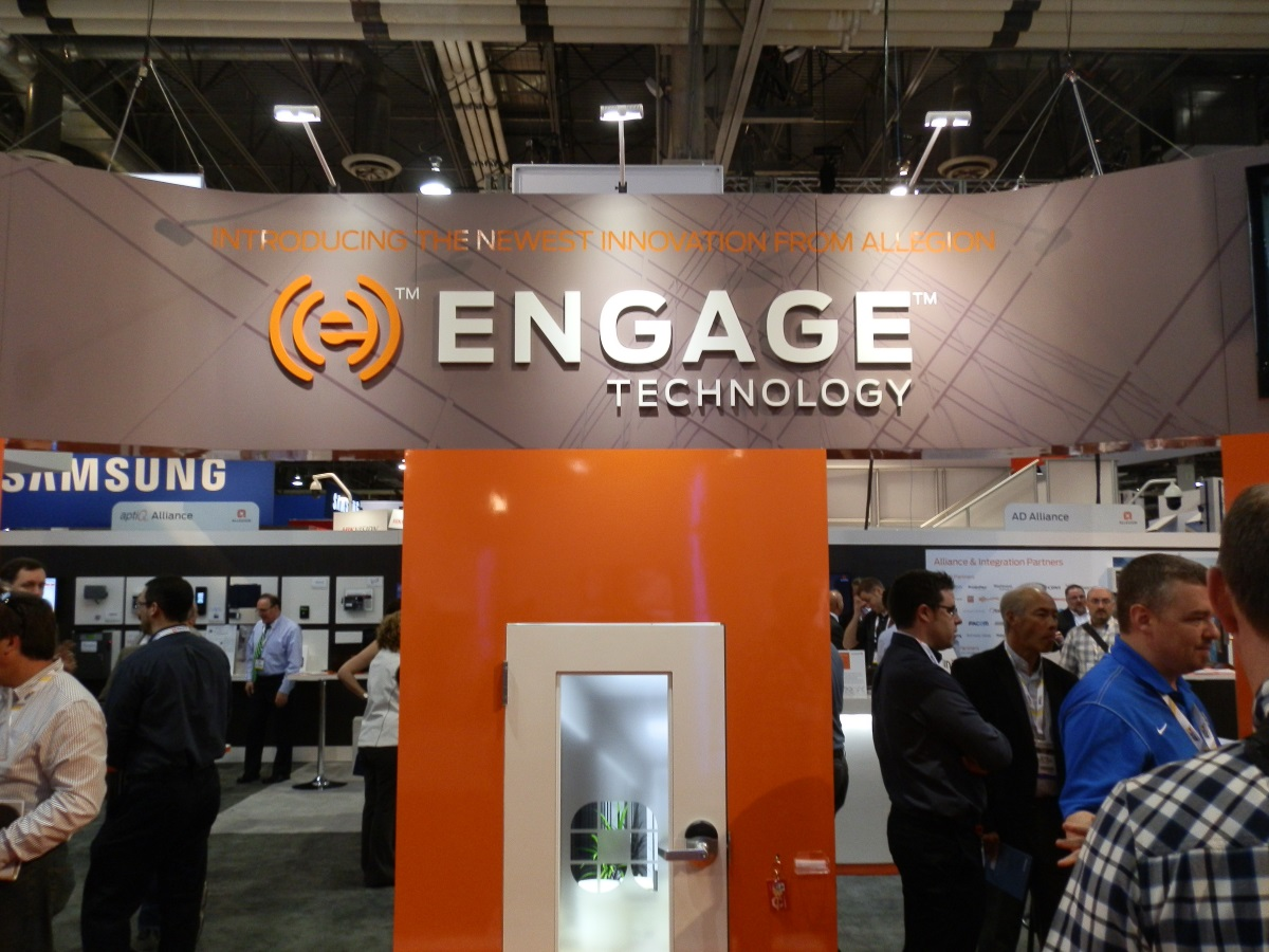 Allegion's Engage technology was featured prominently at the company's booth at ISC West 2015.