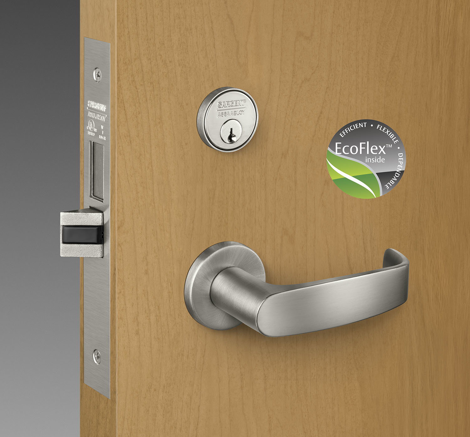 Eco Flex Mortise Lock Installed With Label 5550dbfaea361