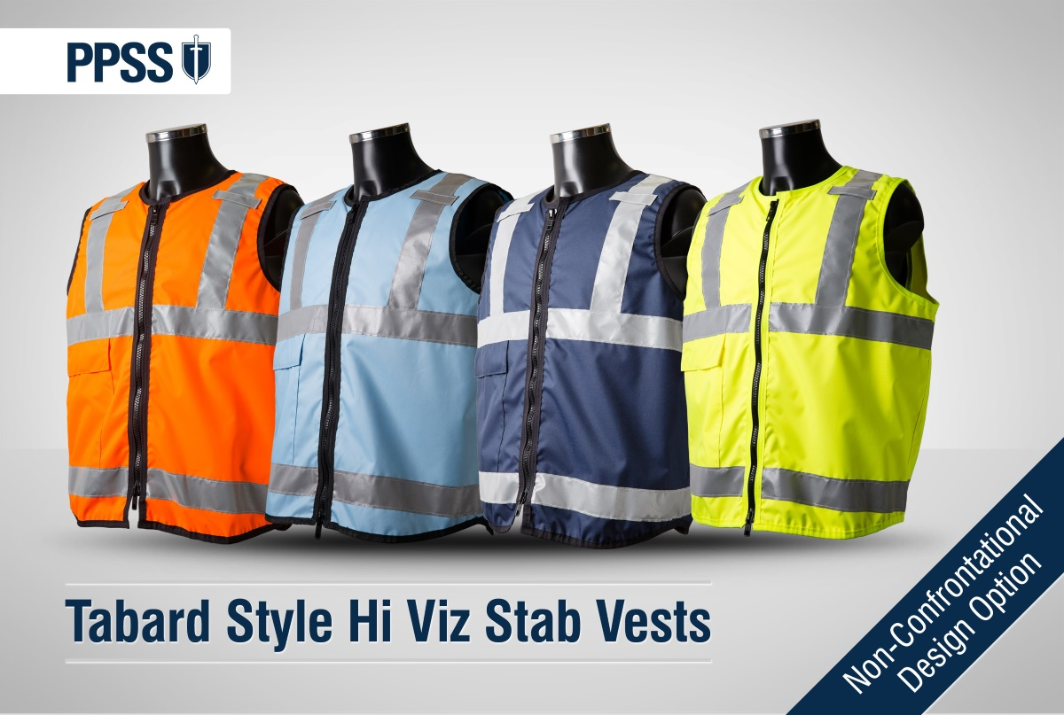 PPSS Group's new 'Tabard Style' stab-resistant vests.