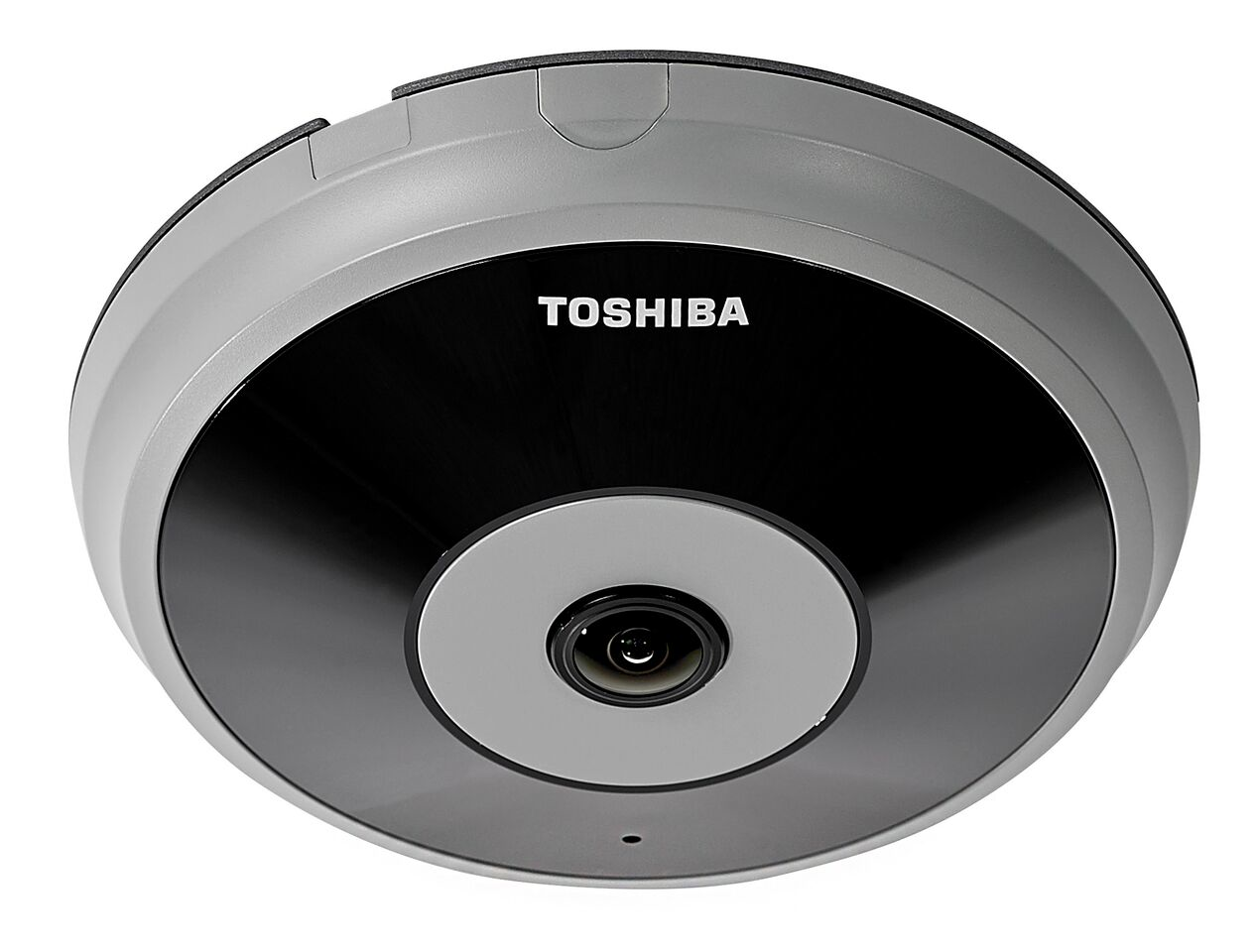 Toshiba's new cameras -- the vandal-resistant IK-WF51R and the indoor IK-WF51A --- can be mounted on ceilings for circular overviews of an entire room or on walls for 180&deg; views. To eliminate the 'fisheye' effect, video is de-warped inside the camera by digitally flattening it for greater situational awareness and distortion-free viewing. In addition to panoramic video, both cameras let users monitor in original surround view and in regional view.