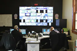 While ultra high resolution imagery enhances surveillance and provides multiple benefits for security personnel, the increase in resolution can also pose challenges to the video wall processors and systems behind the monitors. Here operators monitor the grounds of the Statue of Liberty. While ultra high resolution imagery enhances surveillance and provides multiple benefits for security personnel, the increase in resolution can also pose challenges to the video wall processors and systems behind the monitors. Here operators monitor the grounds of the Statue of Liberty.
