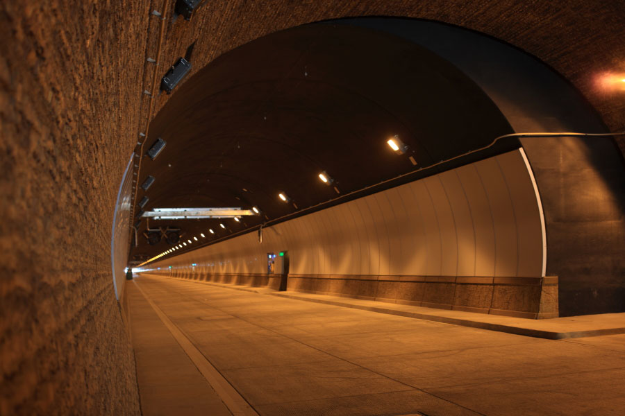 The tunnels, managed by Caltrans who oversees more than 50,000 miles of California's highway and freeway lanes, consist of a single northbound and a single southbound lane approximately 4,200 fee long and 30 feet wide.