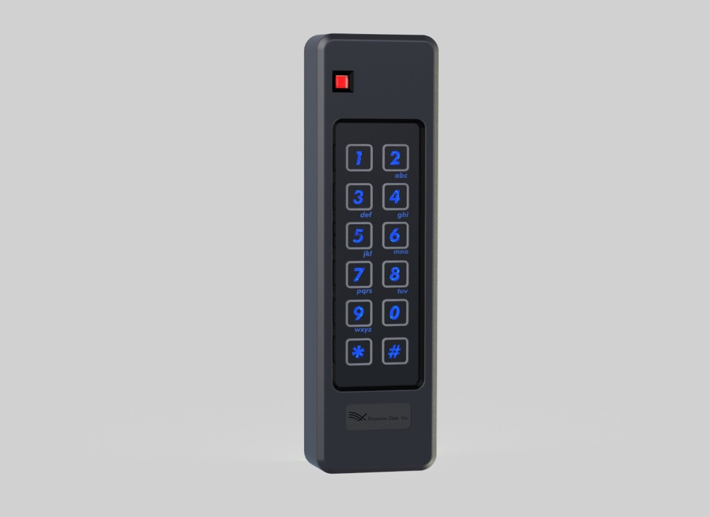 Farpointe's new mullion keypad reader supports proximity card and tag technologies with an integrated keypad for 2-factor verification applications.