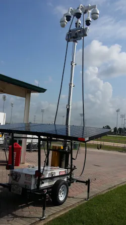 S.E.A.L. Security, of Houston, Texas, will standardize its fleet of mobile security and surveillance trailers using the SentryVMS video management platform from IPVideo Corporation. The trailers feature cameras on a telescoping mount that transmit video via cellular 4G to a monitoring center. S.E.A.L. Security, of Houston, Texas, will standardize its fleet of mobile security and surveillance trailers using the SentryVMS video management platform from IPVideo Corporation. The trailers feature cameras on a telescoping mount that transmit video via cellular 4G to a monitoring center.