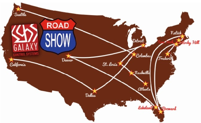Galaxy Control Systems recently announced the schedule for their upcoming 2016 USA Roadshows.