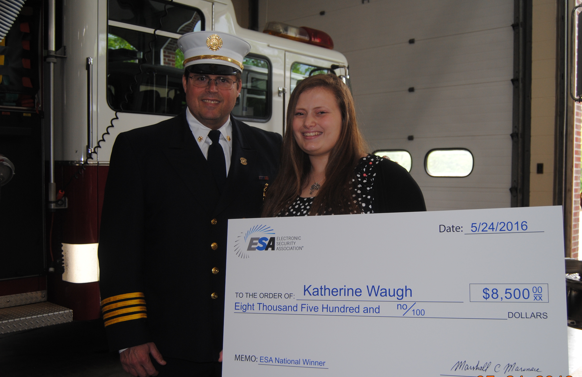 This year&rsquo;s first-place winner was Katherine Waugh of Joel Barlow High School in Easton, CT. Her father, Steven Waugh, is chief at Easton Volunteer Fire Company #1 and was on the front line when Hurricane Sandy struck Connecticut.