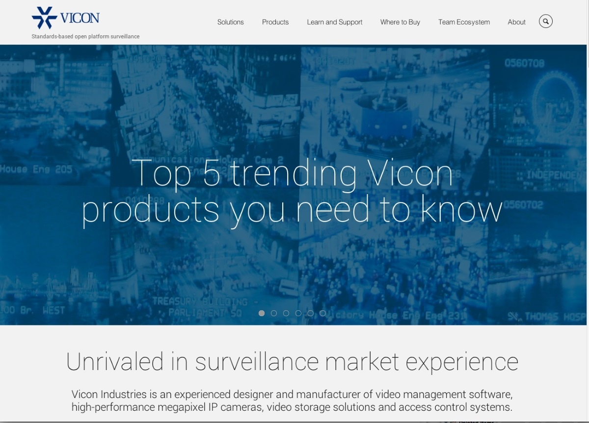 The refreshed Vicon website, which features a responsive design, highlights Vicon&rsquo;s vast team ecosystem of sales and integration partners, end-customers and industry innovators.
