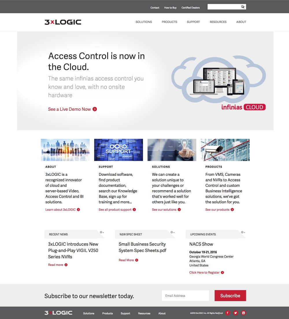 3xLOGIC this week announced it has launched an updated, vastly improved integrated website.