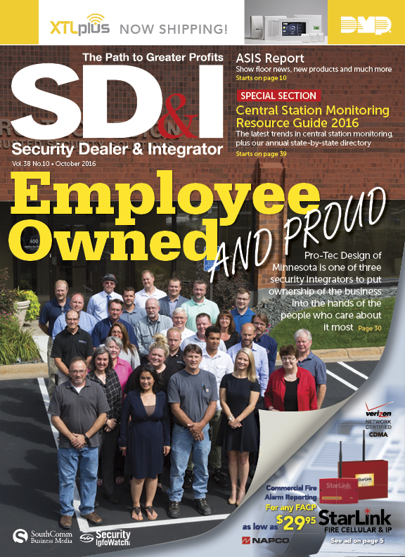 SD&I Oct. 2016 Cover Story: How three security integration firms have taken advantage of ESOPs to put ownership of the business into the hands of the people who care about it most