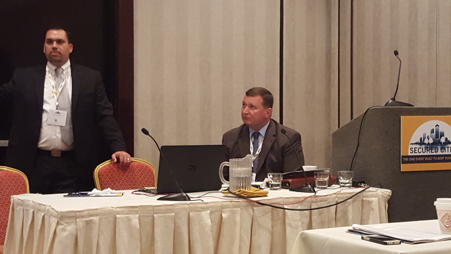 Ryan Boros (L), Security Manager of RNG Park, the home of the Houston Texans, and Lt. Samuel Hood of the Baltimore Police Department's Citiwatch Video Surveillance program, will both be speaking again at Secured Cities 2016.