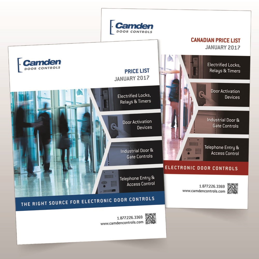 Camden Door Controls has announced that its 2017 Price List is now available in both U.S. and Canadian editions.
