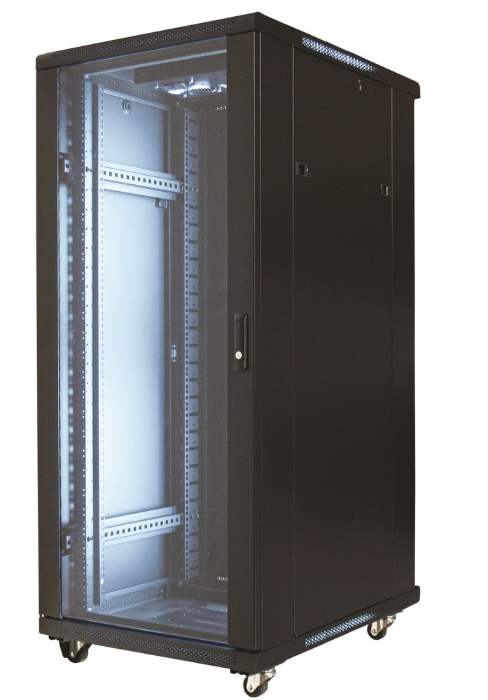 Video Mount Products' EREN-27E1K 19-inch equipment rack enclosure.