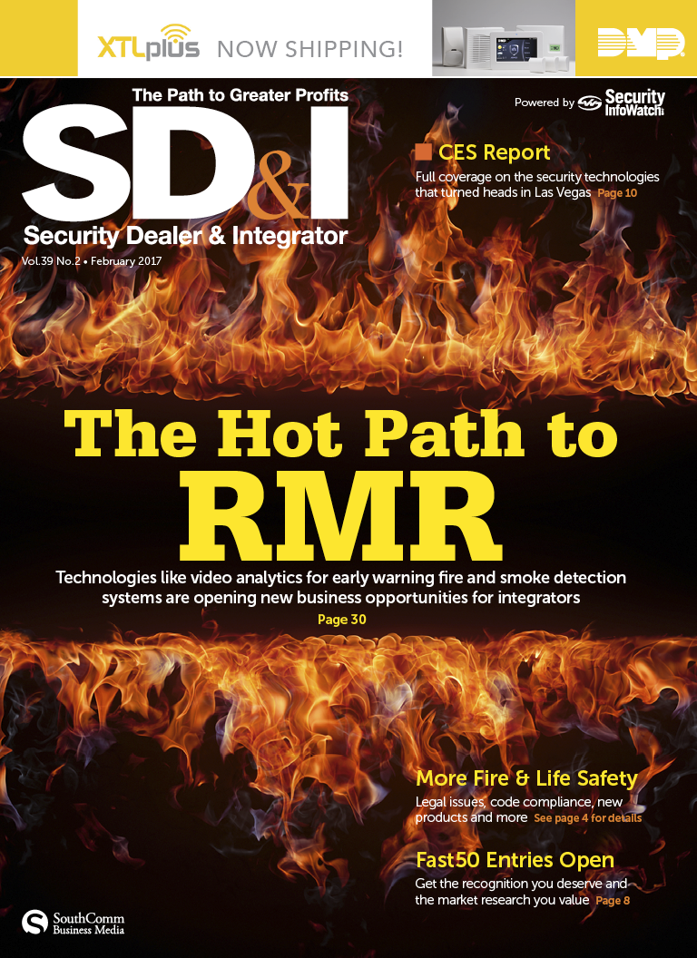 SD&I February 2017 Cover Story: Technologies like video analytics for early warning fire and smoke detection systems are opening new business opportunities for integrators