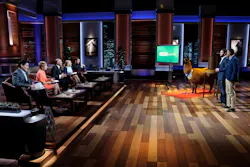 Joseph Parisi and Nick Nevarez present Guard Llama to the Shark Tank, including Mark Cuban, Barbara Corcoran, Kevin O'Leary, Lori Greiner and Chris Sacca. The duo ended up striking a deal with Corcoran. Joseph Parisi and Nick Nevarez present Guard Llama to the Shark Tank, including Mark Cuban, Barbara Corcoran, Kevin O'Leary, Lori Greiner and Chris Sacca. The duo ended up striking a deal with Corcoran.