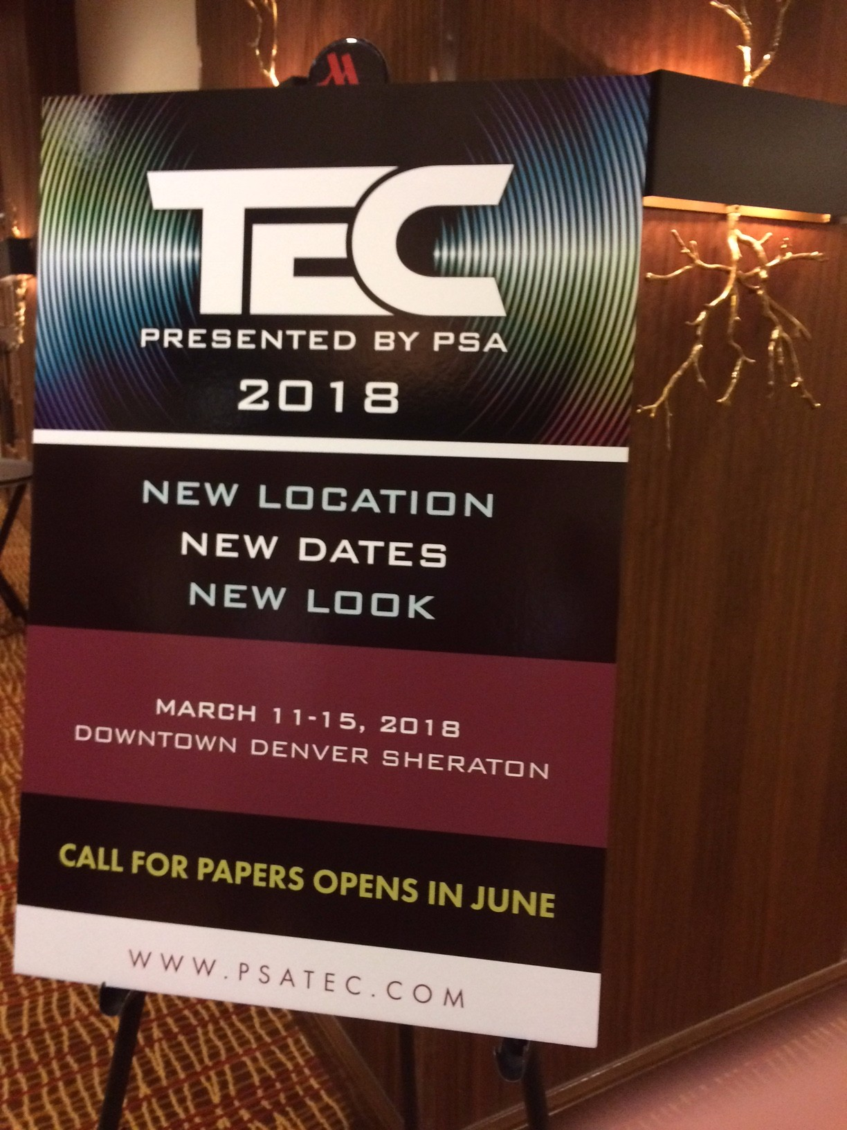 PSA has announced that TEC will be changing its long-used venue in Westminster, Col., to downtown Denver in 2018.